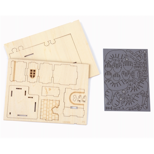 Puzzle 3D bois Chats joueurs Arbre à chat