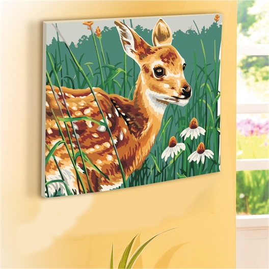 Peinture par numéros Faon au printemps