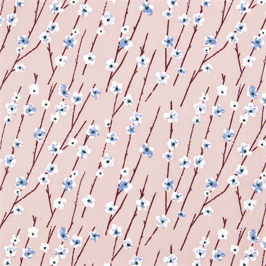 Coupon de tissu Bleu carpes koï