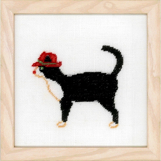 Kit au point compté Chat jazz noir