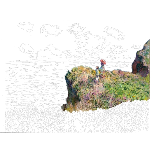 Album à colorier aquarelle Monet