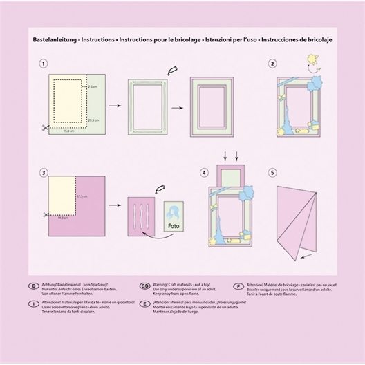 Kit cadre photo à personnaliser Rose