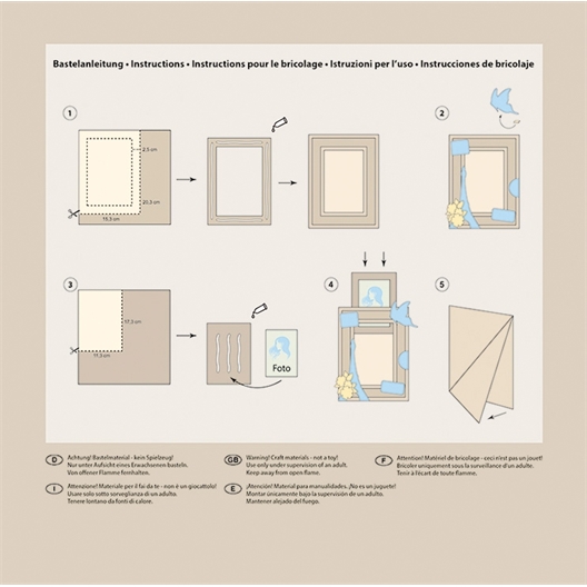 Kit cadre photo à personnaliser Beige