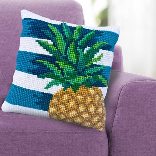 Kit coussin canevas Ananas