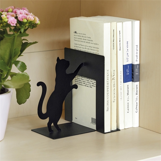 Lot de 2 serre-livres chats