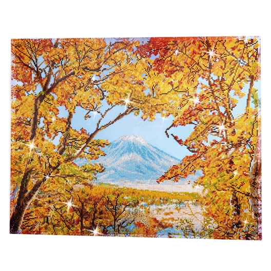 Kit perles à coller Diamond Dotz® sur toile Automne dans les montagnes