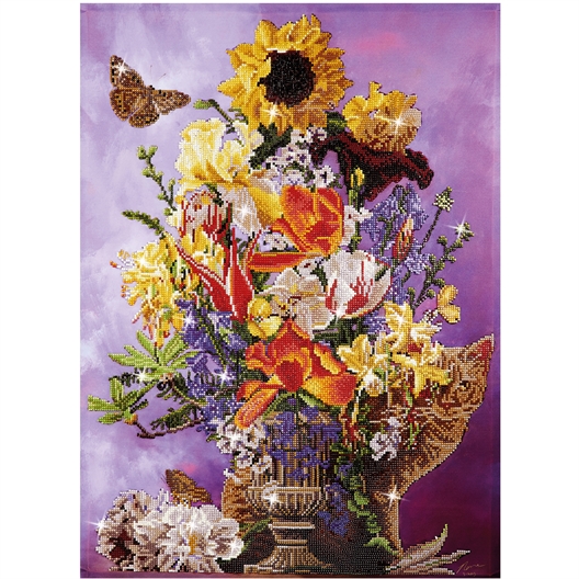 Kit perles à coller Diamond Dotz® sur toile Trésors du jardin