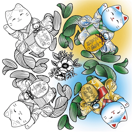 Les petits carrés Cat lovers ou Maneki Neko