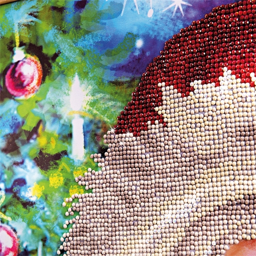 Kit perles à coller Diamond Dotz® Le bonhomme de neige et les oiseaux