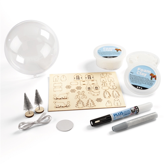 Kit pour boule avec décoration intérieure