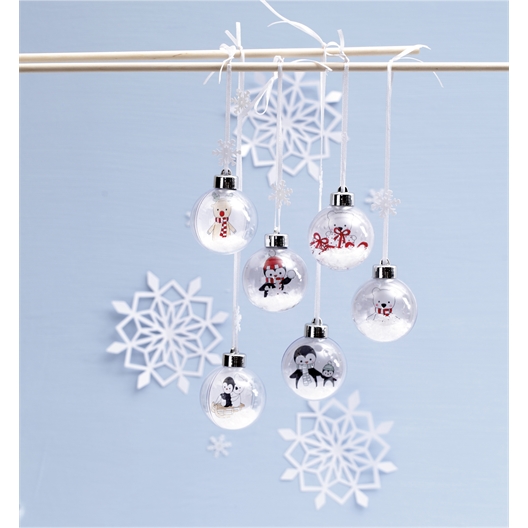 Kit de 6 boules de Noël à décorer
