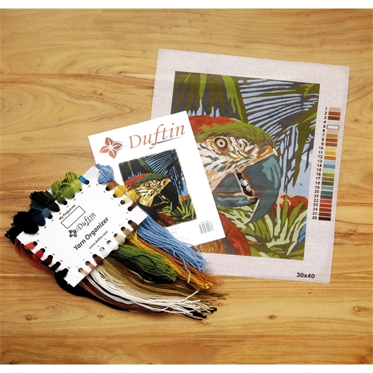 Kit tableau canevas perroquet