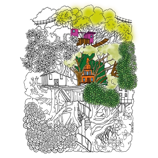 Villes sauvages 20 illustrations à colorier