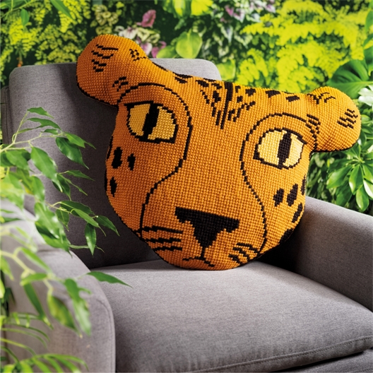 Kit coussin canevas Forme tigre Forme tigre