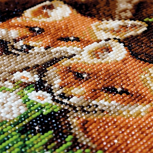 Kit tableau broderie diamant Renardeaux