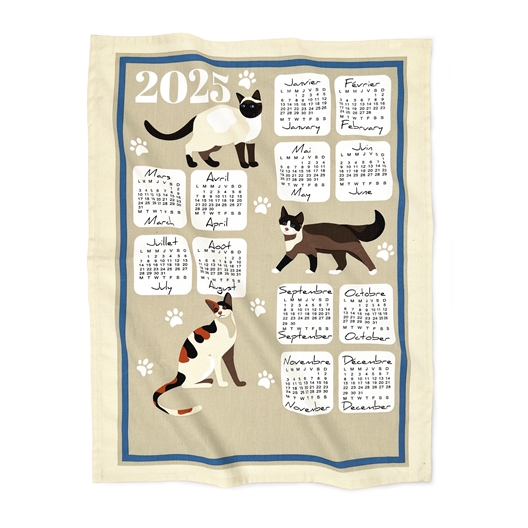 Torchons calendrier 2025