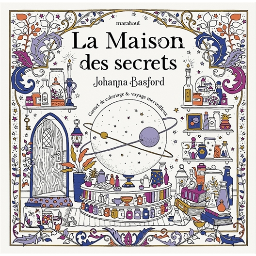 Carnet de coloriage la maison des secrets