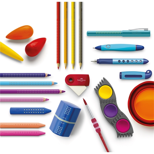 Etui de 12 crayons de couleur aquarellables Jumbo Faber-Castell