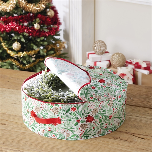 Housse rangement couronne de Noël