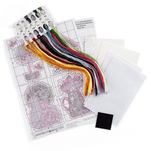 Lot de 4 magnets à broder