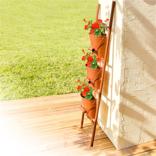 Echelle à plantes cuivrée