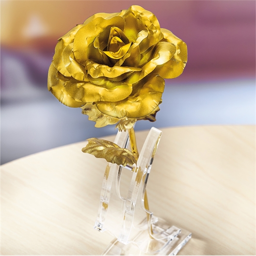 Rose dans son coffret