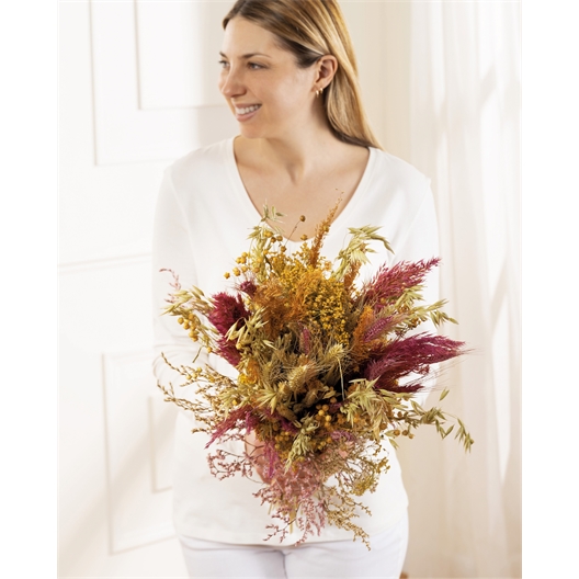 Fleurs séchées rose tendre ou naturelles