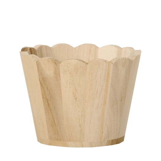 Cache pot ou bac ovale en bois