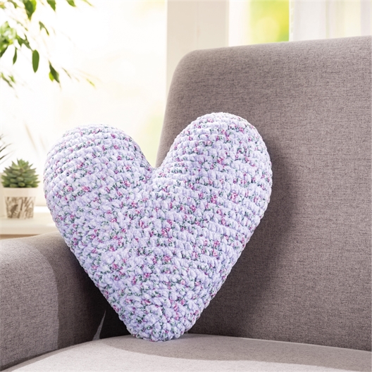 Modèle crochet Funny Bloom coussin cœur n°1