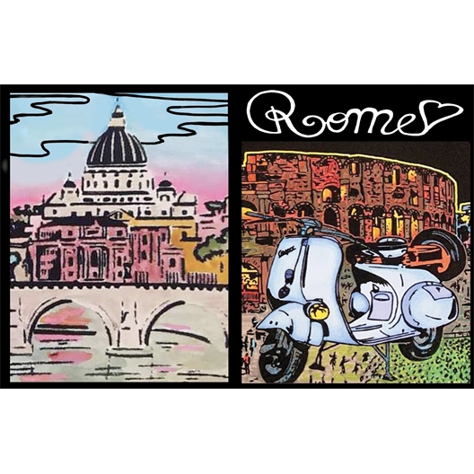 Carnet de note velours : villes d'Italie