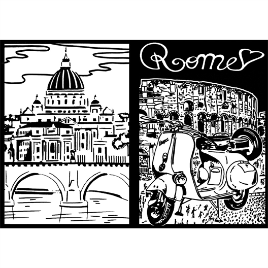 Carnet de note velours : villes d'Italie