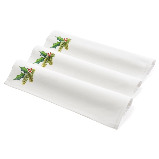 Lot de 2 serviettes Poinsettias