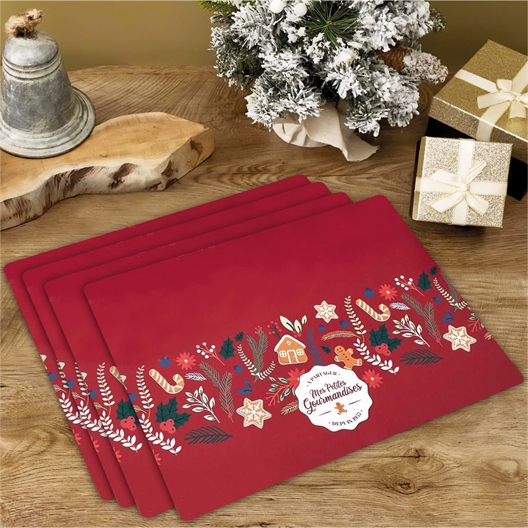 Lot de 4 sets de table Noël
