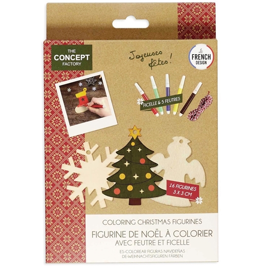 Set de 16 figurines de Noël à colorier