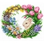 Kit broderie : Lapin au printemps