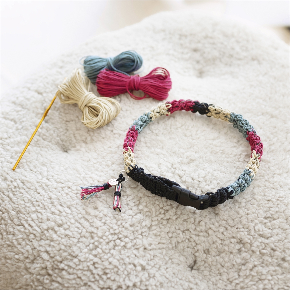 Kit crochet collier pour chat ou chien L'Atelier de Lucie