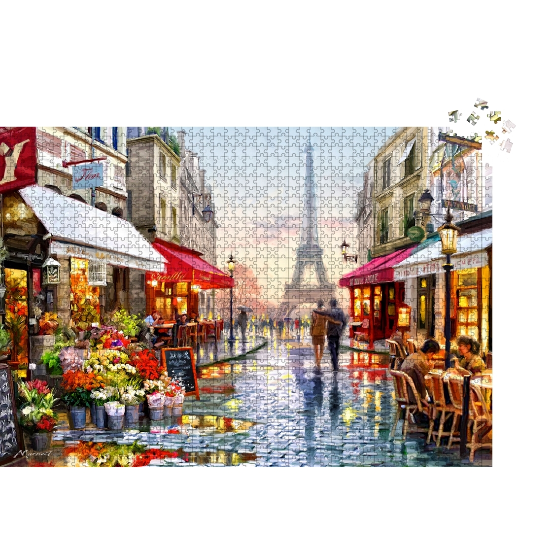 Puzzle Flowering, Paris Castorland-300525 3000 pièces Puzzles - Villes et  Villages