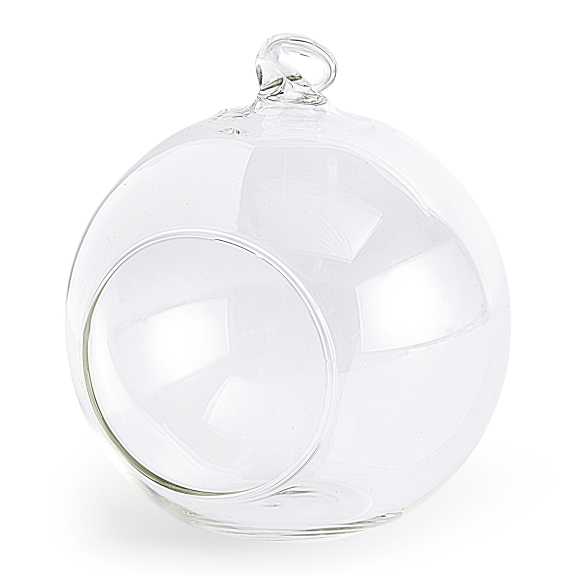 Boule ouverte en plastique transparent - 12 cm - Boules et Suspensions  verre - Creavea