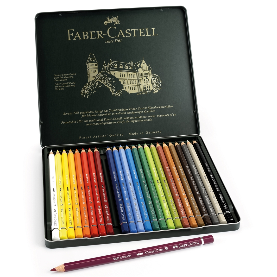 Crayons couleur A. Dürer boîte métal 60x - Papeterie Michel