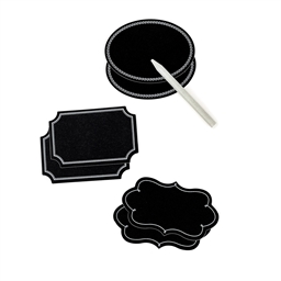 Set de 6 étiquettes tableau noir autocollantes