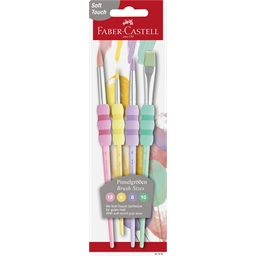 Set de 4 pinceaux pastel avec zone de préhension Faber-Castell