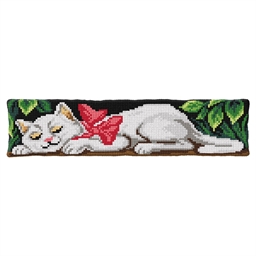 Kit bas de porte canevas Chat dormant