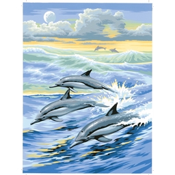 Peinture par numéros Jeux de dauphins