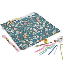 Pochette à ouvrage oiseaux
