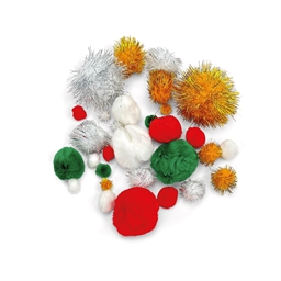 2 set de 30 pompons de Noël