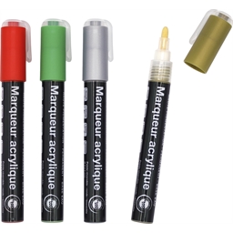 4 feutres acryliques - divers modèles