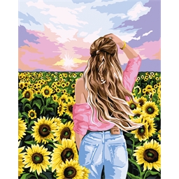 Peinture par numéros champs de tournesols
