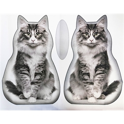 Coussin chat en velours à coudre Tigré