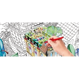 Puzzle 500 pièces à colorier Ville secrète