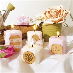 Kit bougies pastel romantique